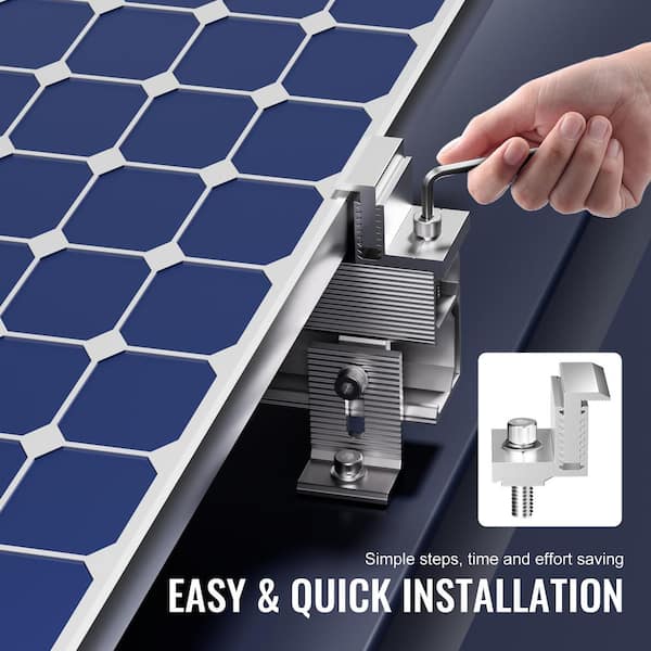 VEVOR Solar Panel Z Mounting Brackets, 35-50mm Adjustable Solar