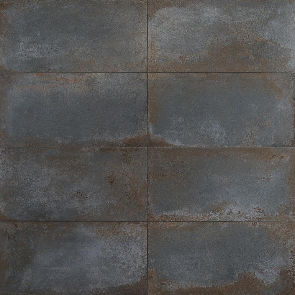 Angela Harris Santa Clara Large Matte Black Porcelain Wall and Floor Tile