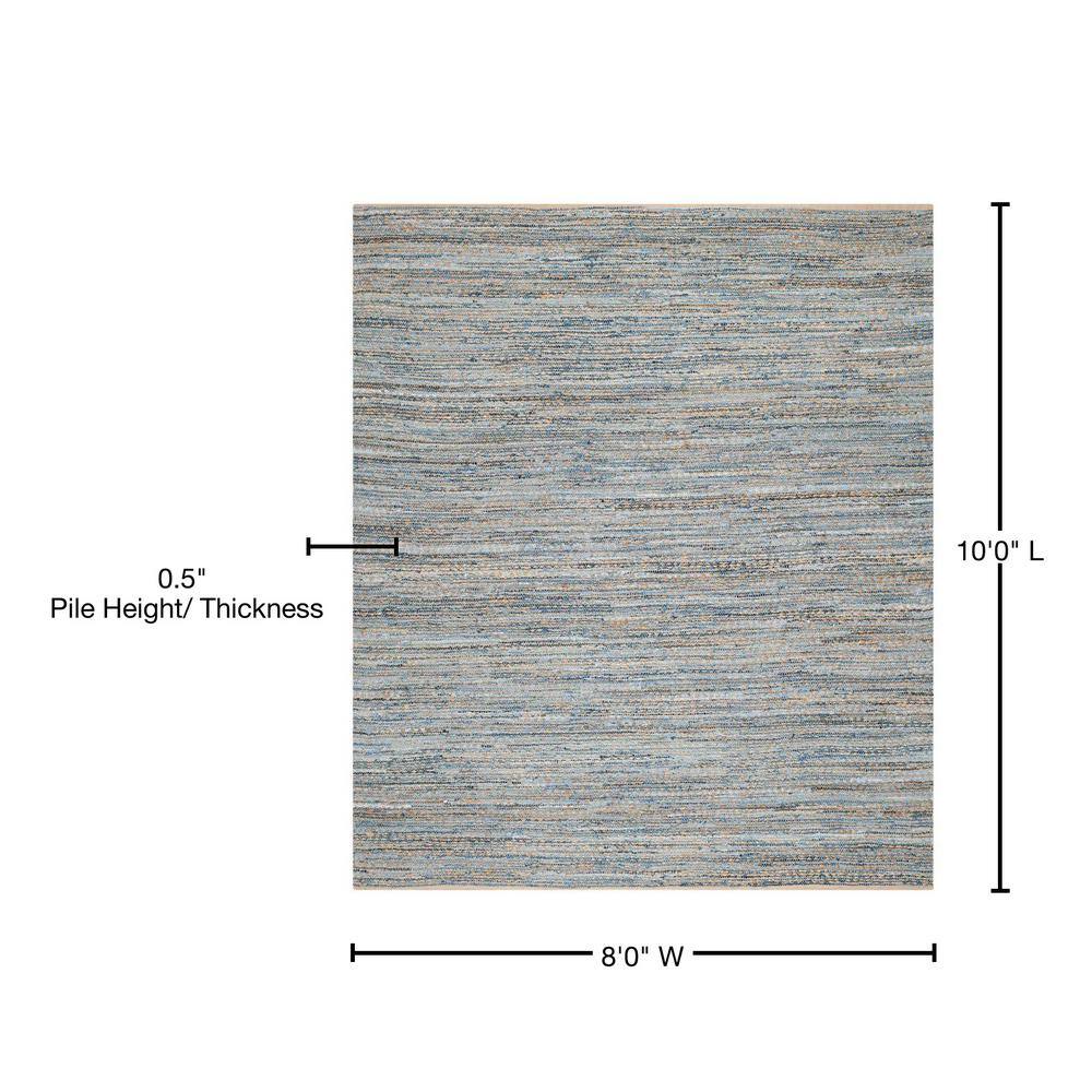 Cape Cod 8' x 10' Blue and Natural Wool Area Rug