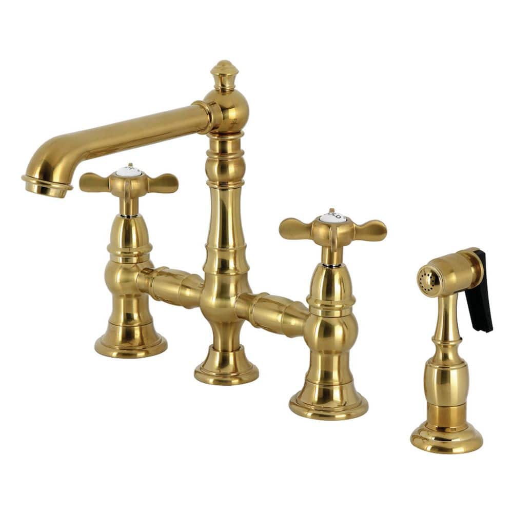 Brass Kitchen Bridge Faucet