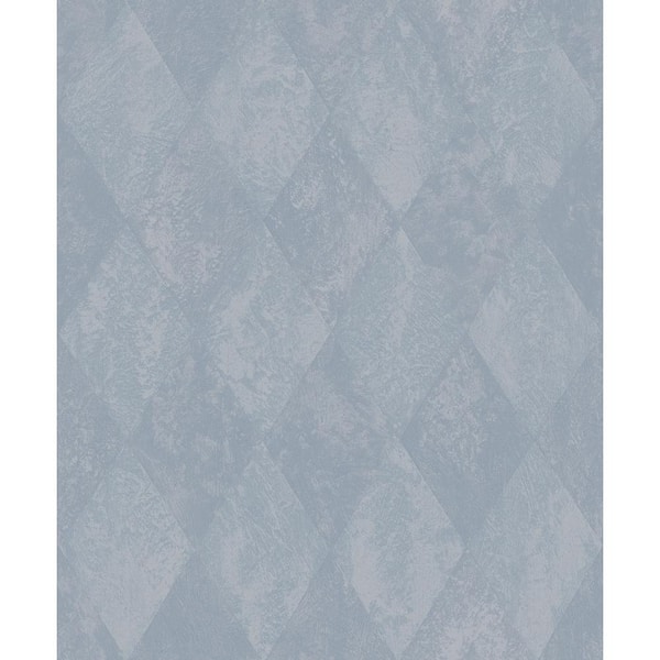 Unbranded Ambiance Blue Metallic Textured Harlequin Vinyl Non-Pasted Wallpaper (Covers 57.75 sq.ft.)