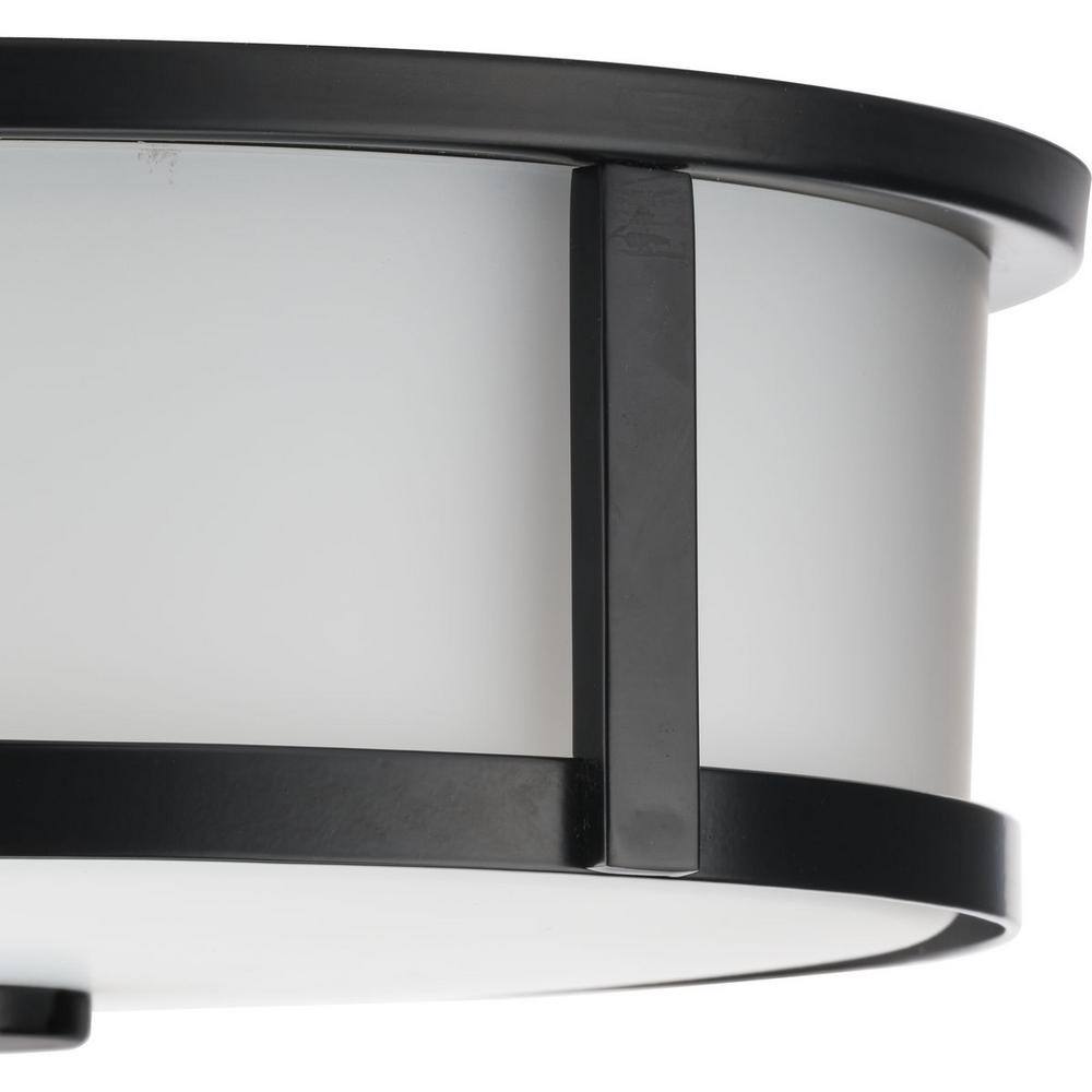 Gilliam Matte Black Flush Mount Ceiling Light with Clear Glass