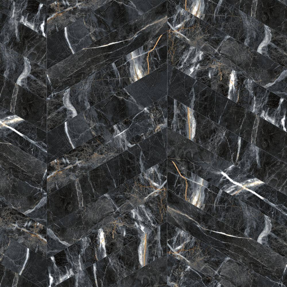 Elegance Marquina Chevron 15.75 in. x 3.15 in. Matte Porcelain Tile Sample price history on PriceWatchPro