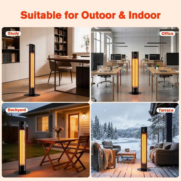 Poloma 1500-Watt Electric Tower Space Heater Standing Heater with