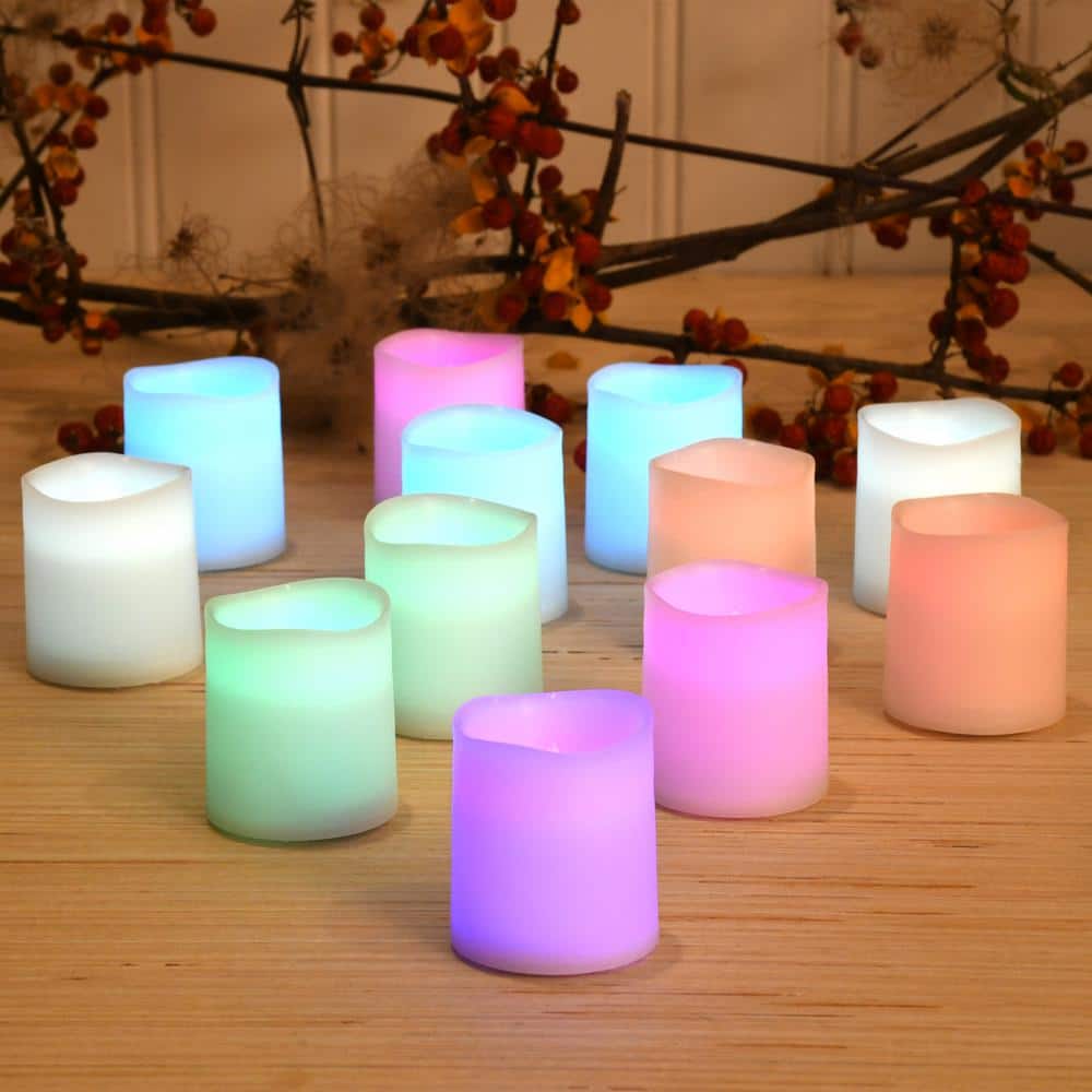 Eternal Glow Set of 12 Flameless LED Votive Candles in White
