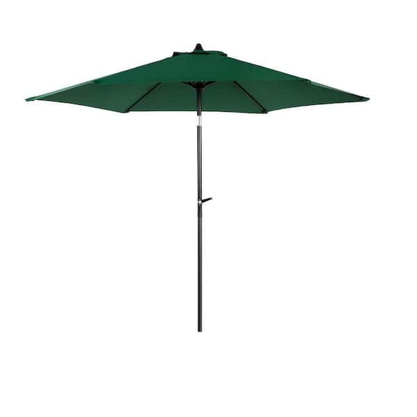 9 ft. Steel Market Tilt Patio Umbrella in Dark Green