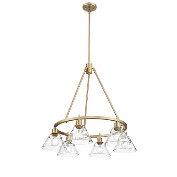 Golden Lighting Orwell 6-Light Brushed Champagne Bronze and Clear Glass Chandelier