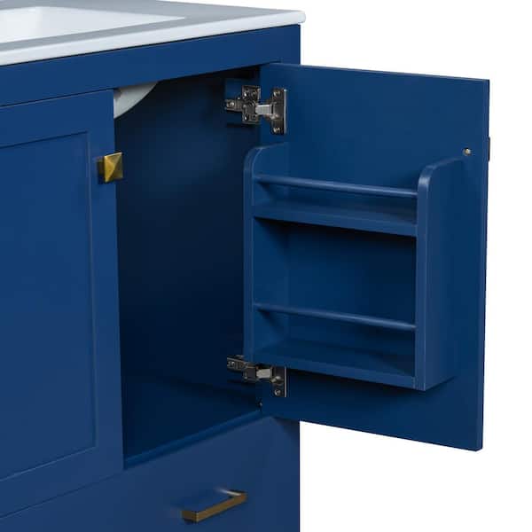 Virubi 30 in. W x 18 in. D x 34 in. H Bath Vanity in Blue