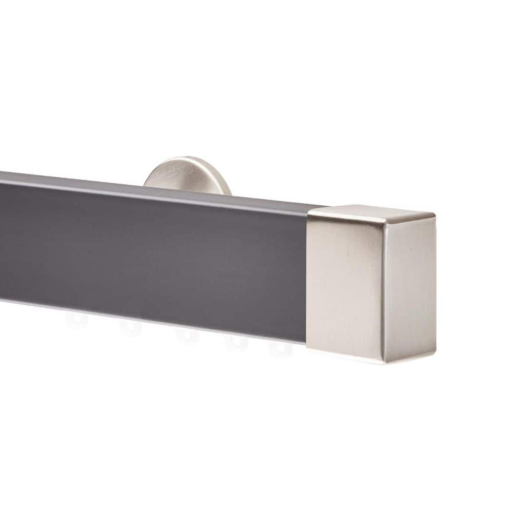 Kontur Evo Pro 60 in. Non-Adjustable 2 in. Single Traverse Curtain Rod Set in Dusk with Stainless Endcap Finial price history on PriceWatchPro