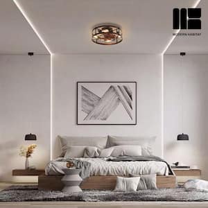 Spinning 20 in. Indoor Beige Ceiling Fan with LED Light Bulbs and Remote Control