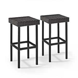 Palm Harbor Wicker Outdoor Bar Stool (2-Pack)