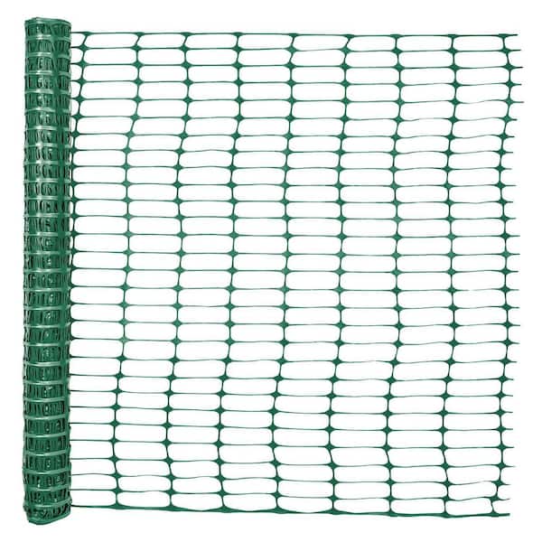 4 ft. x 100 ft. Green Outdoor Safety Fence, Plastic Fencing Roll for Construction Fencing Pet Fencing and Event Fencing