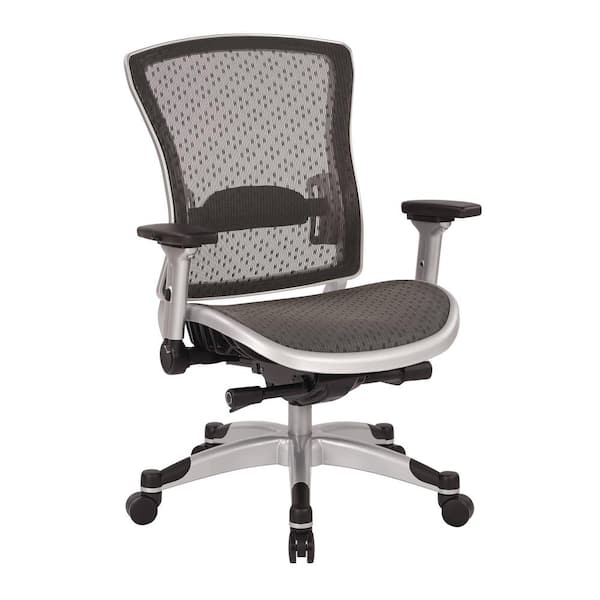 Office Star Products 317 Series 28.5 in. Width Big and Tall Platinum Mesh Ergonomic Chair with Adjustable Height
