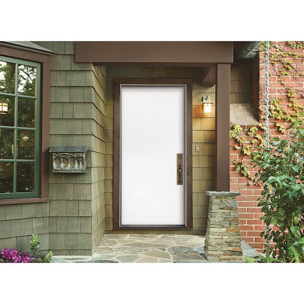MMI DOOR 36 in. x 80 in. Left-Hand Inswing Flush Classic Primed