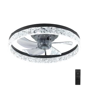 Dusen 20 in. LED Indoor Crystal Ceiling Fan with Remote