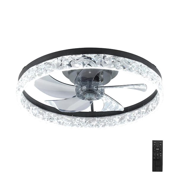 MODERN HABITAT Dusen 20 in. LED Indoor Crystal Ceiling Fan with Remote