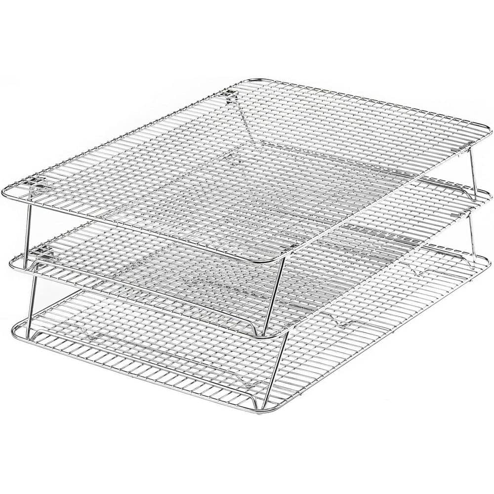 Stainless Steel Stackable Cooling Rack 3 Tier 12x16.5 Oven Dishwasher Safe 