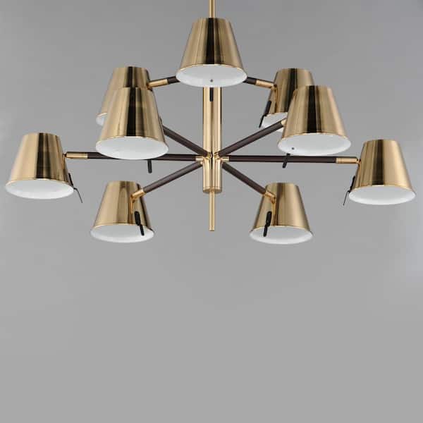 Maxim Lighting Carlo 9-Light Integrated LED Gold Chandelier