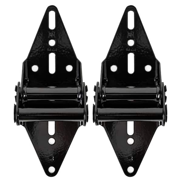 IDEAL SECURITY Black Garage Door Hinge for Third and Fourth Panels, Hinge 3 (2-Pack)