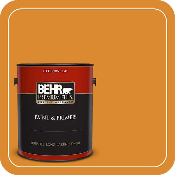 BEHR PREMIUM PLUS 1 gal. #280B-7 Status Bronze Flat Exterior Paint & Primer