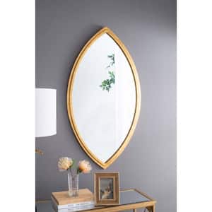Gold 23.7 in W x 42.8 in. H Irregular Symmetry Wall Mirror, Decorative Modern Iron Framed Mirror for Wall Decor