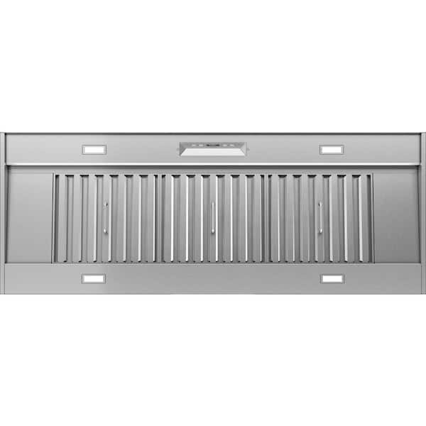 Monsoon II 60 in. 650 CFM Insert Mount Range Hood with LED Light in Stainless Steel