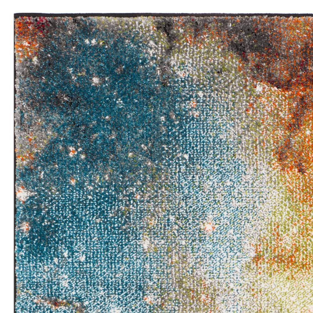 Galaxy GAL109 Power Loomed Accent Rug - Orange/Multi - 2'7"x5' - Safavieh.
