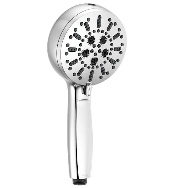 Delta 7-Spray Patterns 4.5 in. Wall Mount Handheld Shower Head 1.75 GPM with Cleaning Spray in Chrome