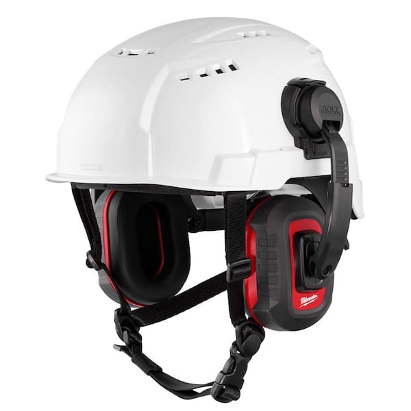 BOLT LP Cap Mounted Ear Muffs with (5) WHT Front Brim w/ Bolt-Type 1CLS E