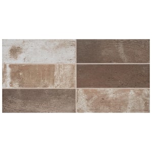 Mud Cocoa 7-7/8 in. x 15-3/4 in. Ceramic Wall Tile (10.44 sq. ft./Case)