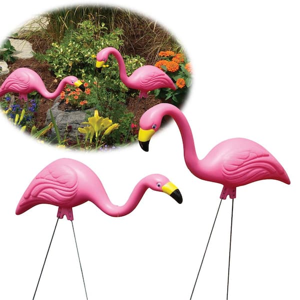 Greenbeier Bright Pink Flamingo Yard Ornament 2pack 12 1/2 Long 