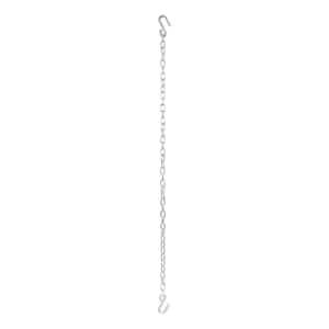 48'' Safety Chain with 2 S-Hooks (2,000 lbs., Clear Zinc, Packaged)