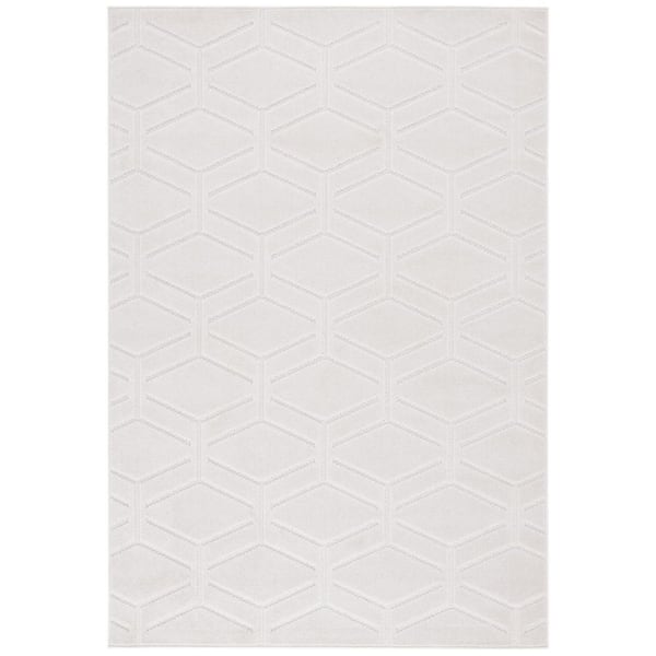 Stella Ivory 9 ft. x 12 ft. Geometric High-Low Indoor/Outdoor Area Rug