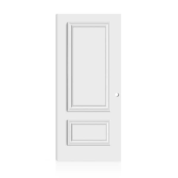 Fire-Rated Palazzo 2 Panel 30 in. x 80 in. Left-Hand/Inswing White Composite Interior Commercial Door Slab