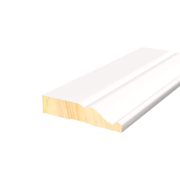 11/16 in. D x 3-1/4 in. W x 96 in. L Primed Pine Finger Joint Baseboard Moulding