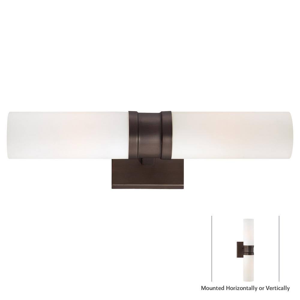 Elegant Copper Bronze Patina Dimmable Wall Sconce with Etched Opal Glass