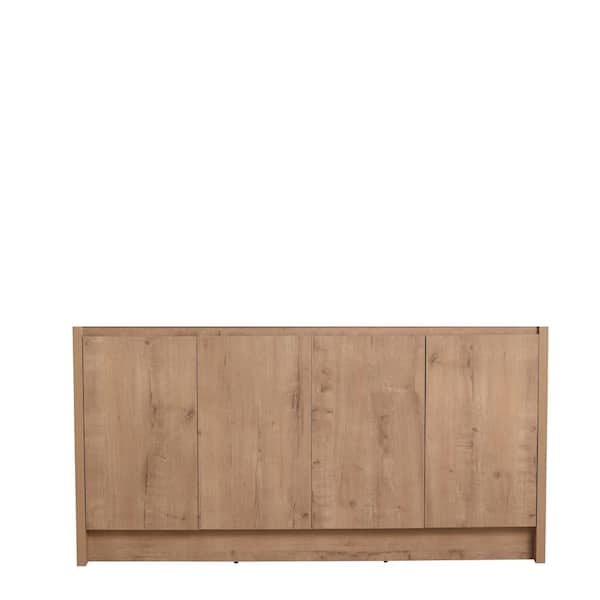 60 in. Bath Vanity Cabinet without Top in Imitative Oak Unassembled
