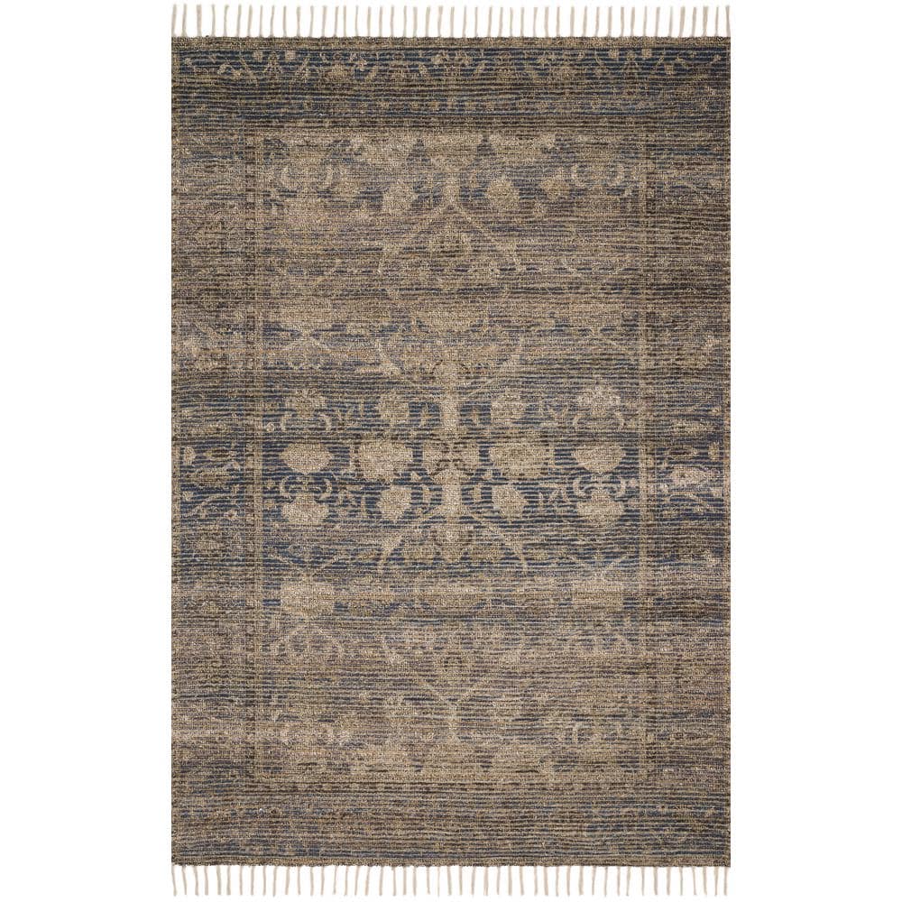 7 -9  x 9 -9 Justina Blakeney x Loloi Cornelia Collection Indigo / Natural TRANSITIONAL Area Rug 