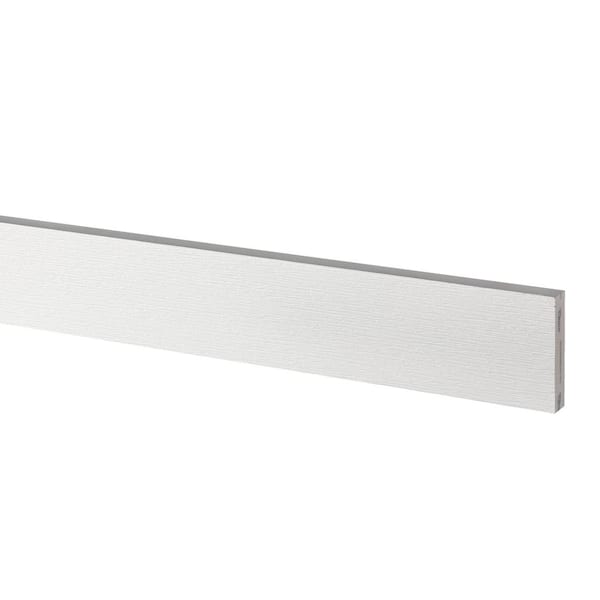 AZEK Frontier 1 in. x 4 in. x 18 ft. (Actual Size: 3/4 in. x 3-1/2 in.) White PVC Reversible-Textured/Smooth Trim Moulding