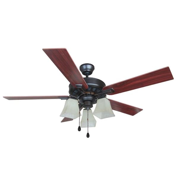 Design House Torino 52 in. Indoor Brushed Bronze Ceiling Fan with Light Kit Included