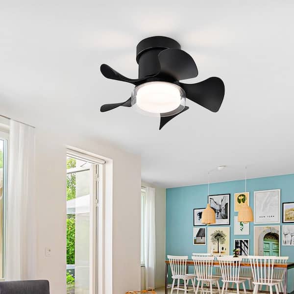 21 in. Modern 5-Blade Indoor Black Ceiling Fan with Quiet Reversible DC Motor for Bedroom or Living Room