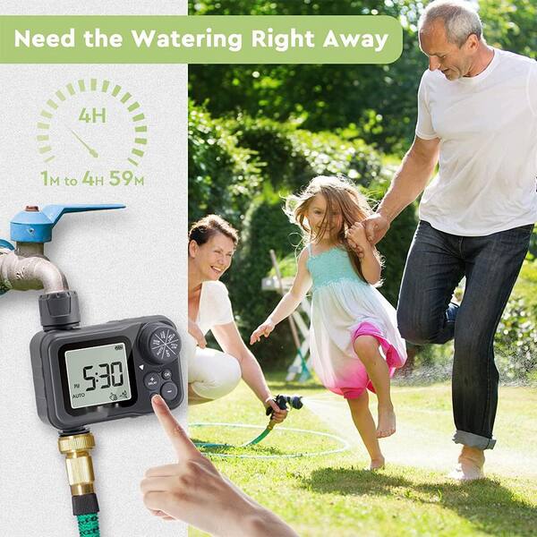 Cubilan - Water Timer for Garden Hose, Water Hose Timer Outdoor, Sprinkler Timer with Rain Delay/Manual/Automatic Watering System