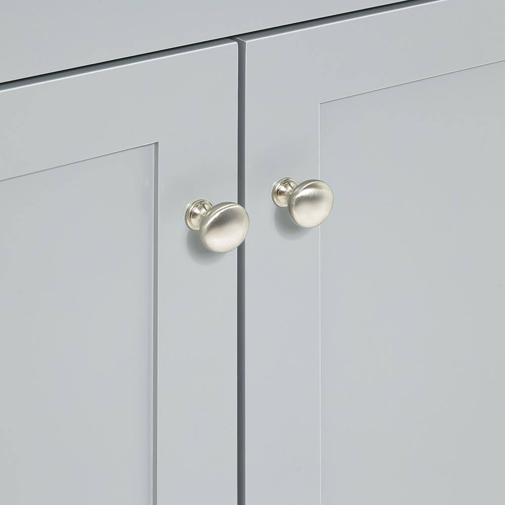 Hamlet 60" Gray Single Freestanding Vanity Cabinet with Nickel Hardware