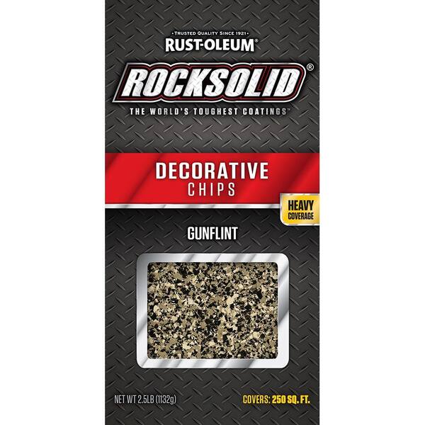 Rust-Oleum RockSolid 2.5 lbs. Gunflint Decorative Color Chips (Case of 4)
