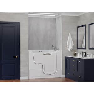 HD Series 53 in L x 29 in W Right Drain Wheelchair Access Walk-in Whirlpool Bathtub with Powered Fast Drain in White