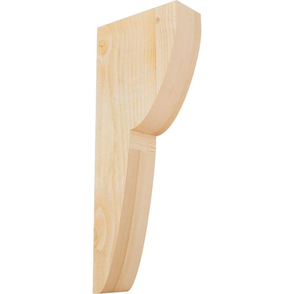 Ekena Millwork 4 in. x 10 in. x 26 in. Douglas Fir Carmel Smooth Corbel
