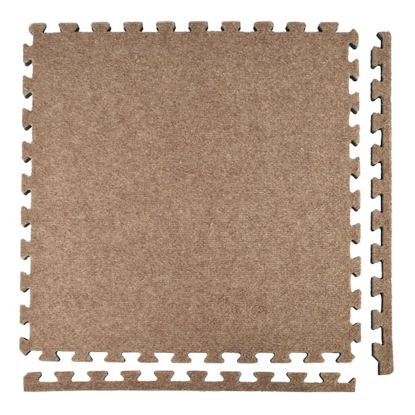 Greatmats Royal Carpet Brown Residential 24 In X Loose Lay Interlocking Tile 15 Tiles Case 60 Sq Ft Royict Tan15 The