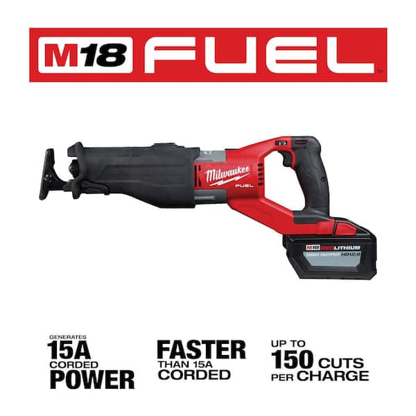 Milwaukee 15 Amp 1-1/4 in. Stroke Orbital Super Sawzall Reciprocating Saw w/ Hard Case & Carbide Sawzall Blade