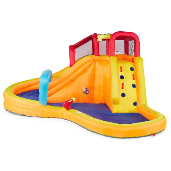 BANZAI Kids Inflatable Outdoor Lazy River Adventure Water Park Slide and Pool
