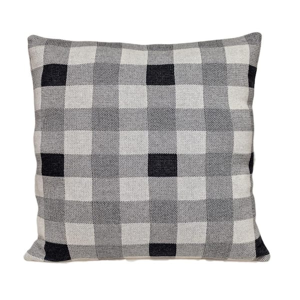 PARKLAND COLLECTION Graham 20 in. x 20 in. Transitional Gray Throw Pillow